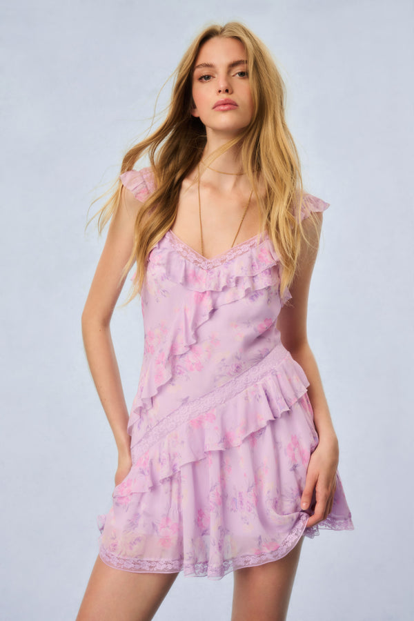 loveshackfancy Serima Heirloom Print Mini Dress