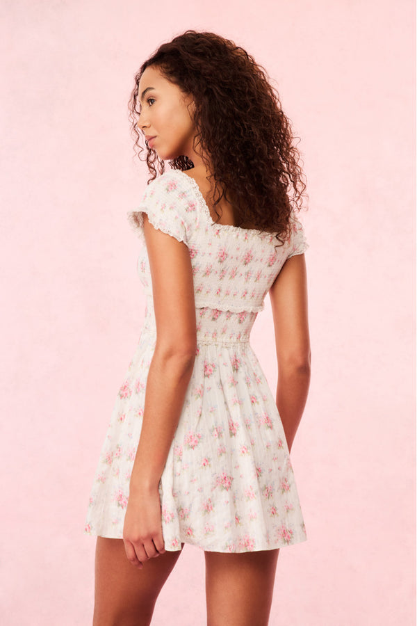 Loveshackfancy Siona Cotton Floral Mini Dress