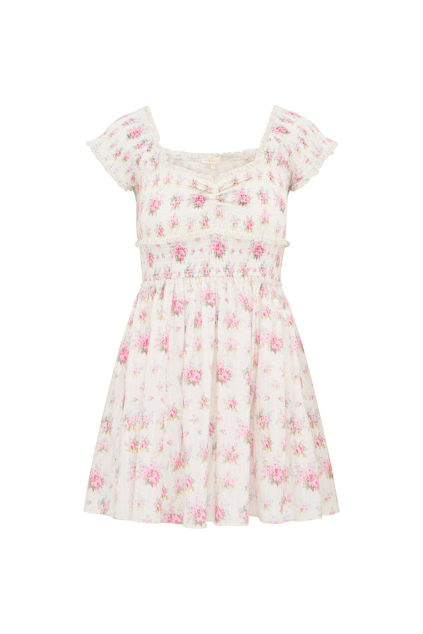 Loveshackfancy Siona Cotton Floral Mini Dress