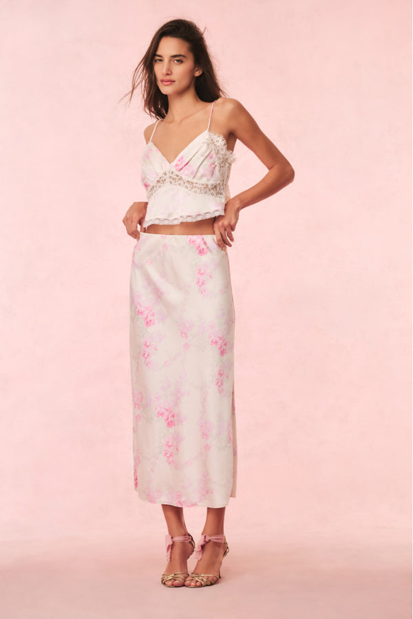 Loveshackfancy Spritely Satin Floral Cami