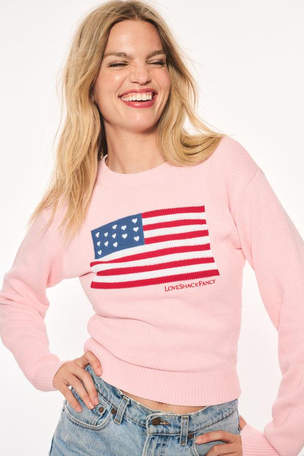 Loveshackfancy Ty Cotton Flag Pullover