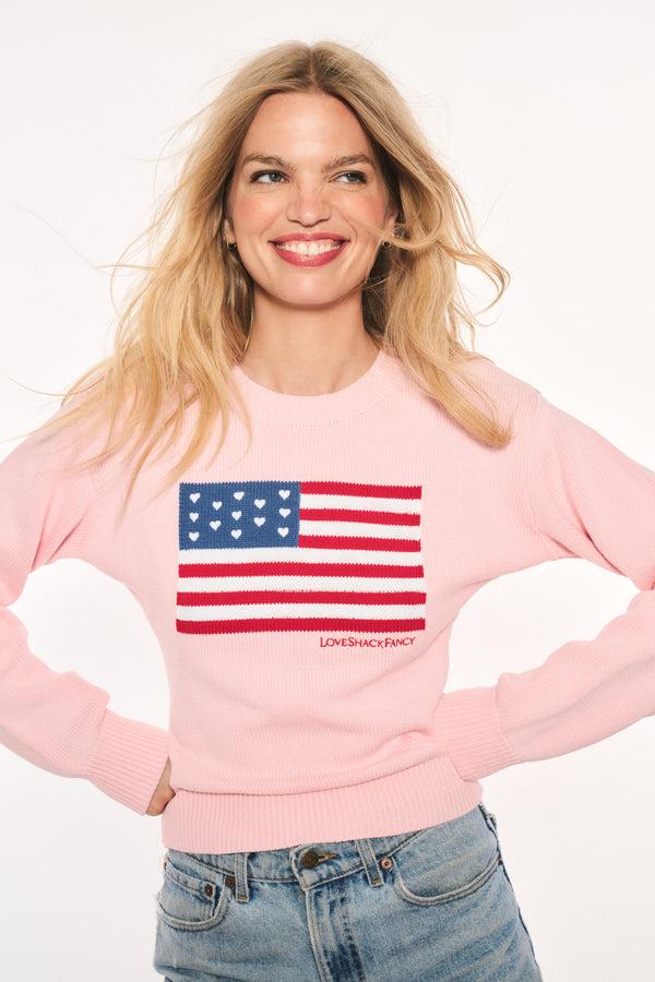 Loveshackfancy Ty Cotton Flag Pullover