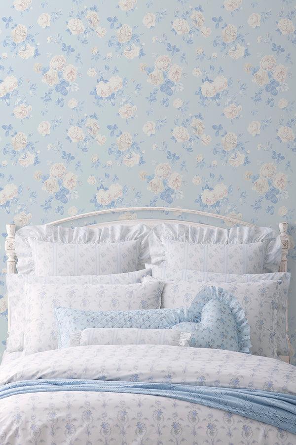 Loveshackfancy Whisper Blue Peel + Stick Wallpaper