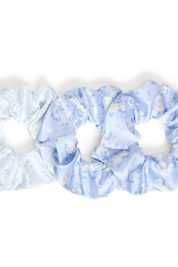 Loveshackfancy LoveShackFancy X Goody Blue Large Satin Scrunchie Set