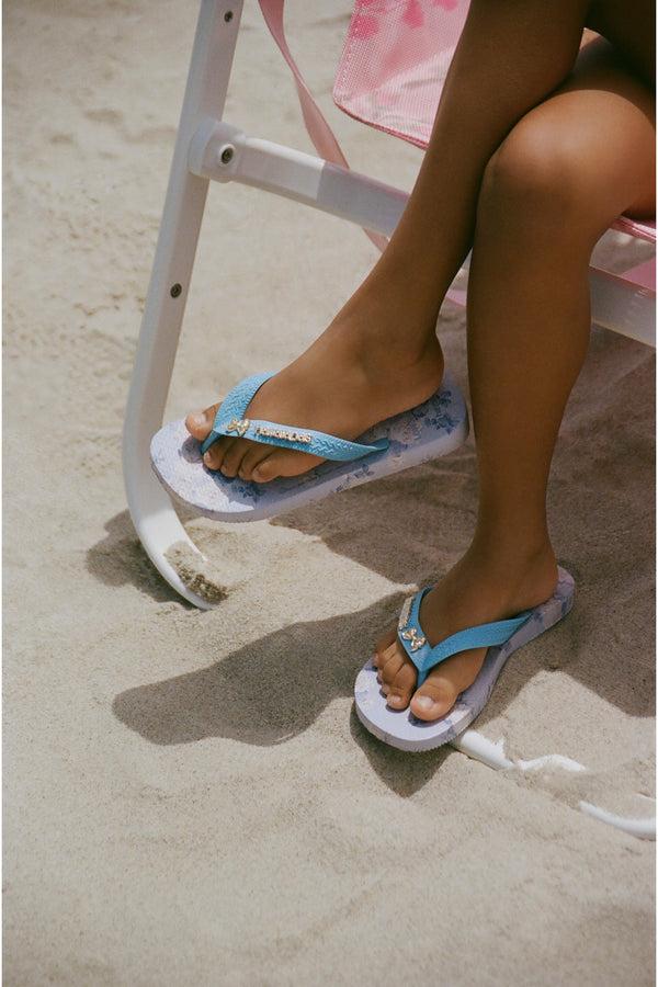 Loveshackfancy LoveShackFancy X Havaianas Girls Whisper Blue Flip Flops