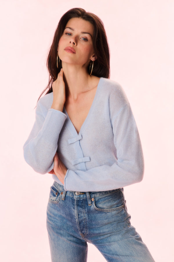 Loveshackfancy Luisella Lightweight Cashmere Cardigan