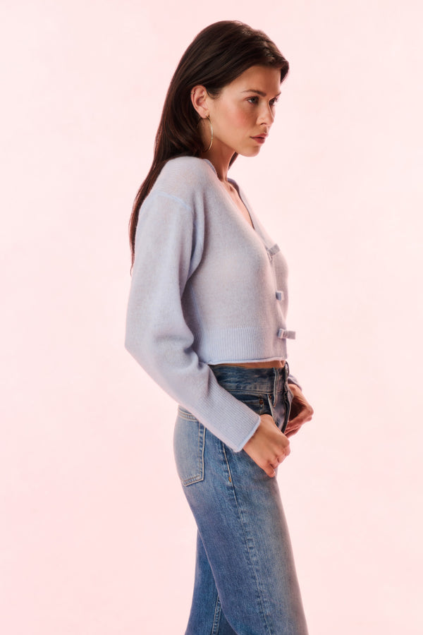 Loveshackfancy Luisella Lightweight Cashmere Cardigan