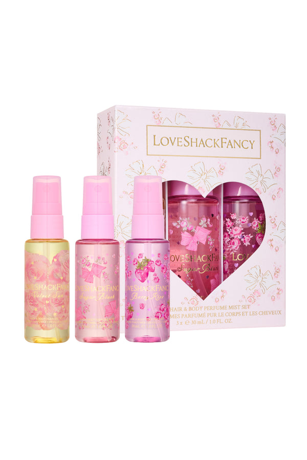 loveshackfancy Mini Hair and Body Mist Perfume Discovery Set