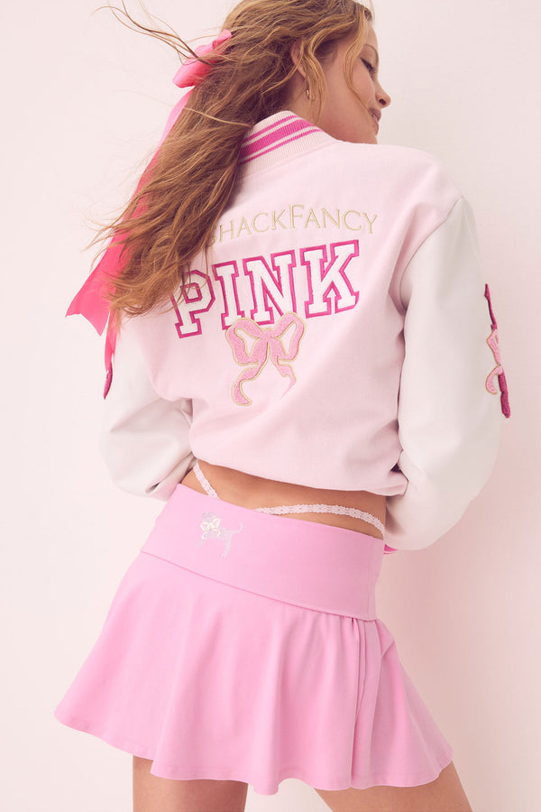 loveshackfancy PINK x LoveShackFancy Cotton Foldover Flirty Skirt