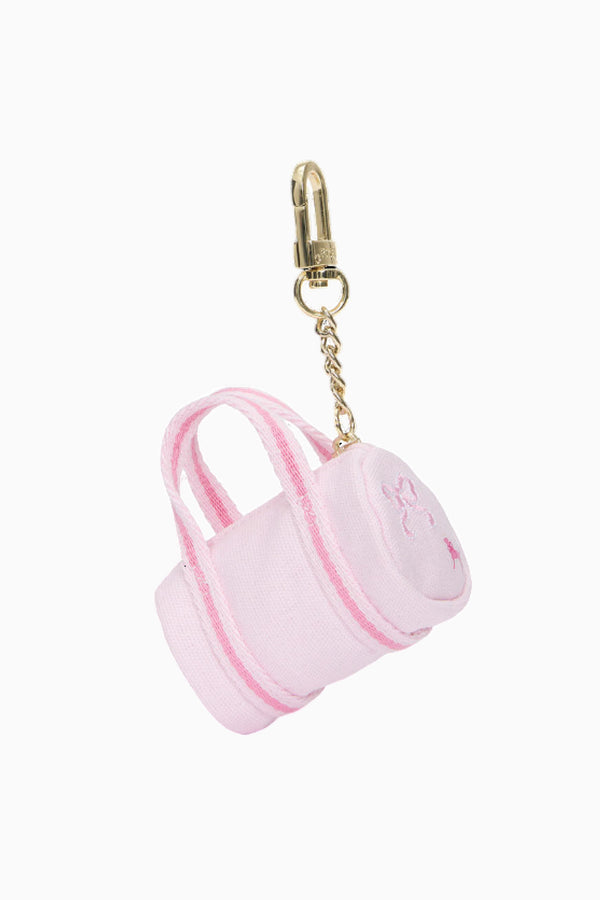 Loveshackfancy PINK X LoveShackFancy Pink Tulip Mini Duffle Keychain Charm