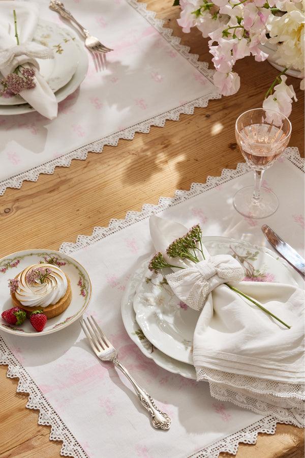 Loveshackfancy Printed Pink Victorian Place Mat - Set Of 4