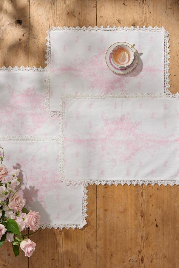 loveshackfancy Printed Pink Victorian Place Mat - Set of 4