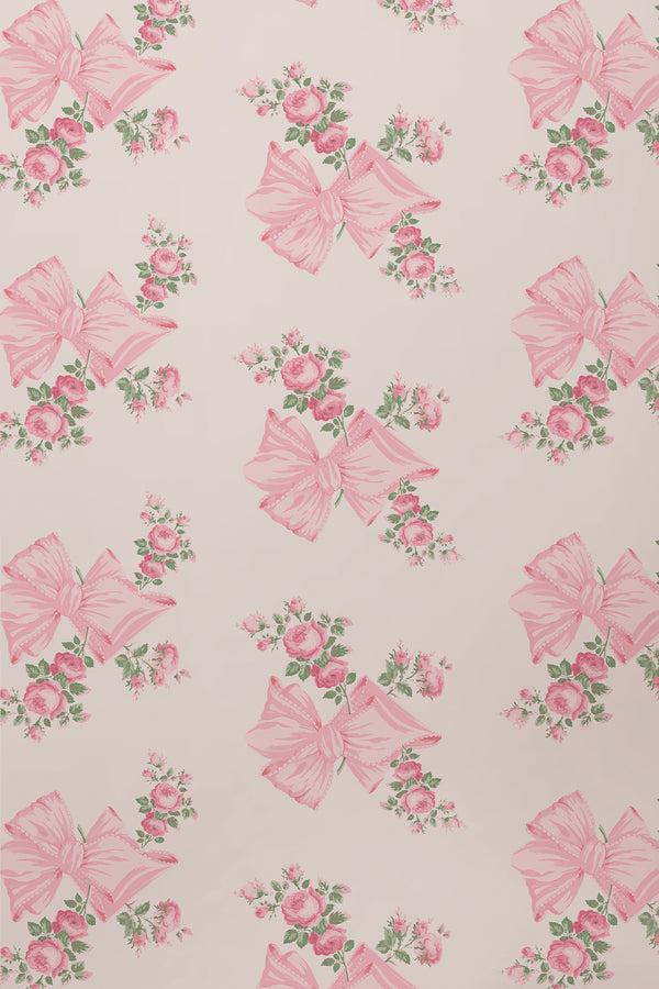 Loveshackfancy Rosa Beaux Pink Mint Standard Wallpaper