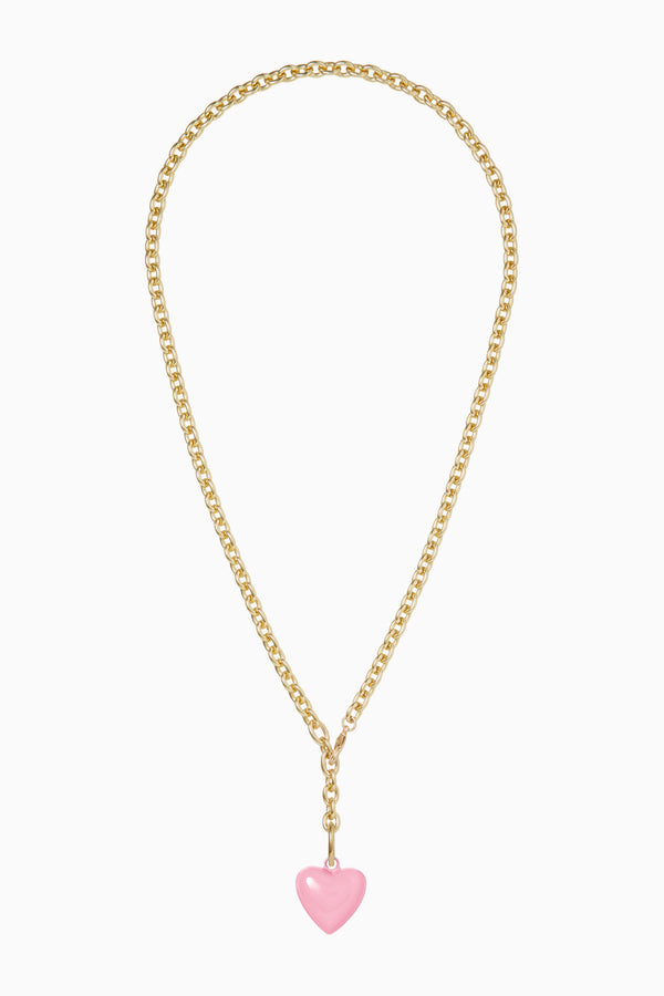 loveshackfancy Roxanne Assoulin The Mini Puffy Heart Charm Necklace