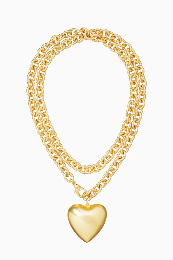 loveshackfancy Roxanne Assoulin The Puffy Heart Necklace