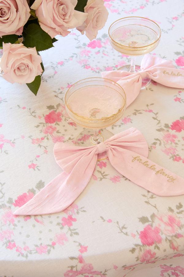 loveshackfancy Silk Sugarplum Stemware Dressing Bows - Set Of 2