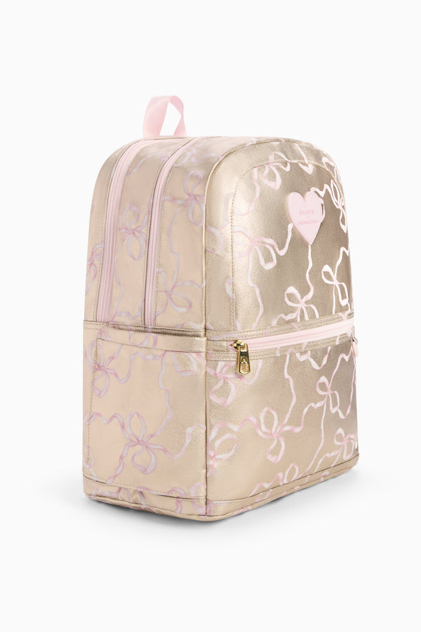 Loveshackfancy STATE X LoveShackFancy Gold Kane Double Pocket Backpack