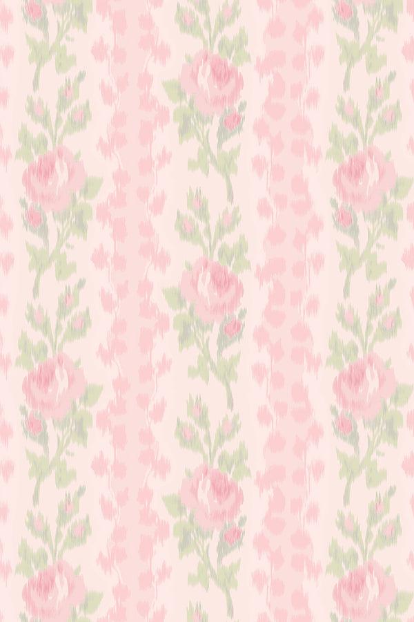 Loveshackfancy Strawberry Macaroon Peel + Stick Wallpaper