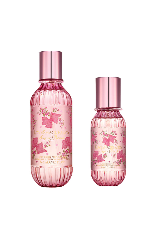 loveshackfancy Sugar Blush Full Size & Mini Hair & Body Perfume Mist Bundle