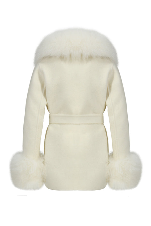 Loveshackfancy Susanna Chow Girls Mini Jojo Cashmere Fur Coat