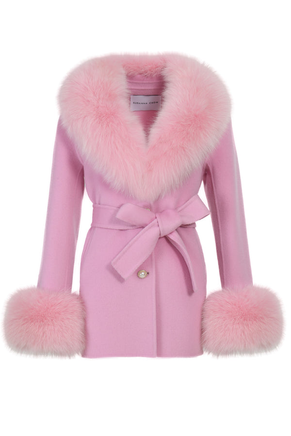 Loveshackfancy Susanna Chow Girls Mini Jojo Cashmere Fur Coat