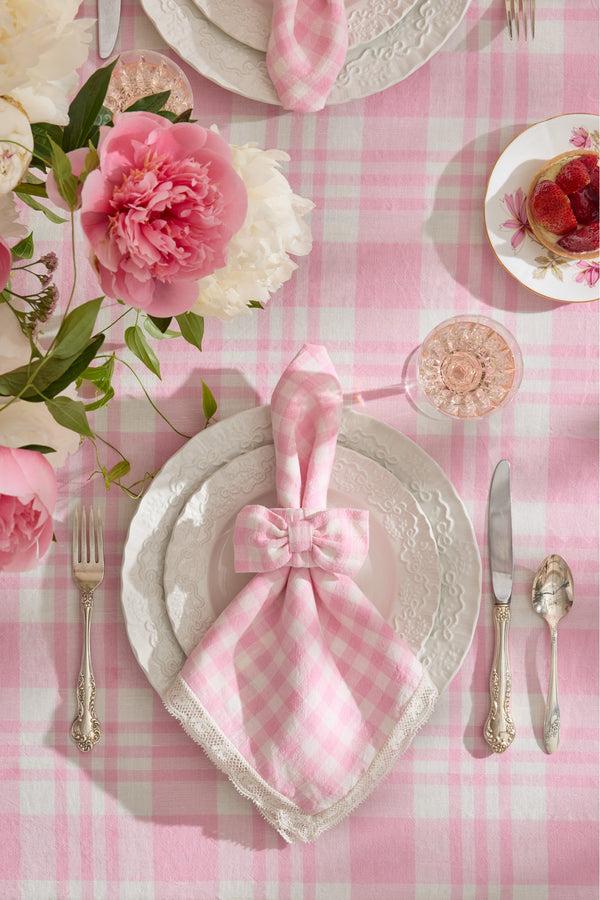 Loveshackfancy Yarn Dye Gingham Bow Napkin Rings - Set Of 4