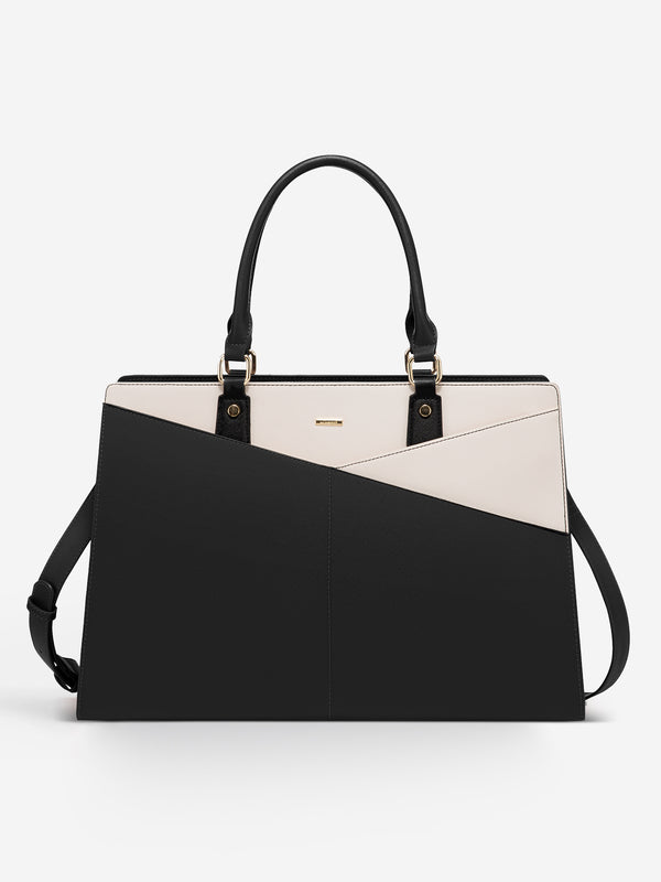 lovevook 2Pcs Leather Office Laptop Tote Bag 15.6" 17.3"