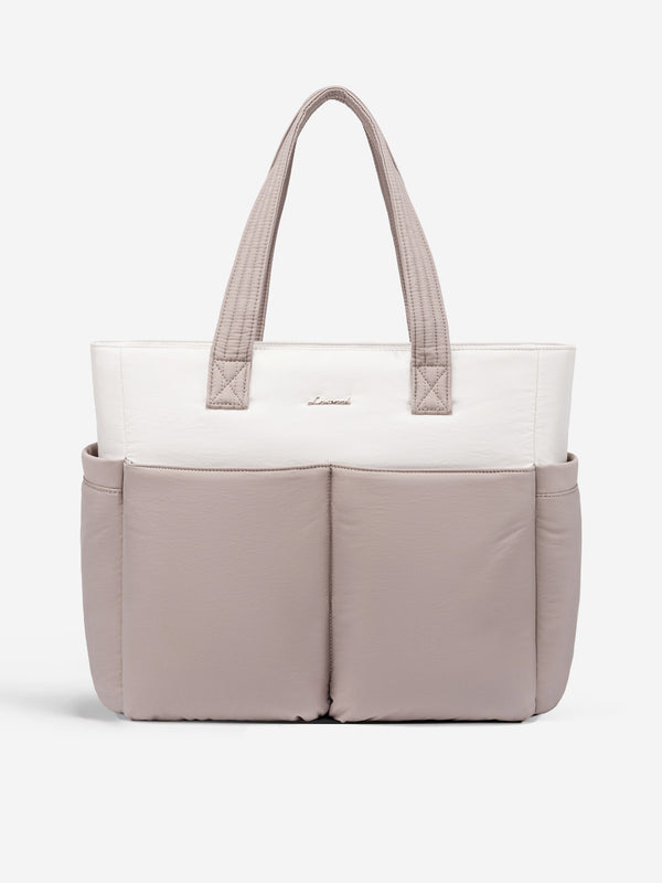 lovevook 2Pcs Multi-pocket Puffer Tote Bag 15.6" 17.3"