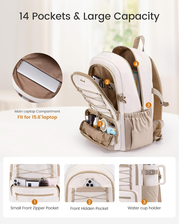 Lovevook Large Capacity School Backpack 15.6" 17.3" 4400