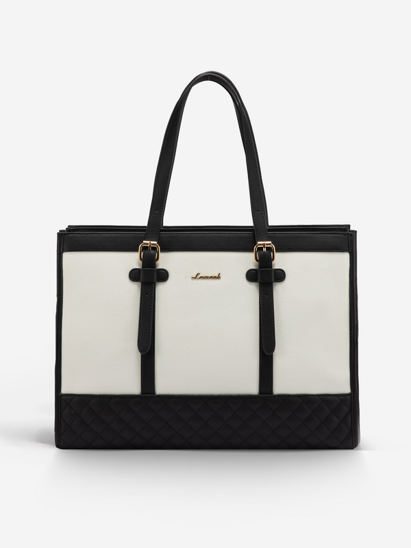 lovevook 2Pcs Canvas Laptop Tote Bag 15.6"