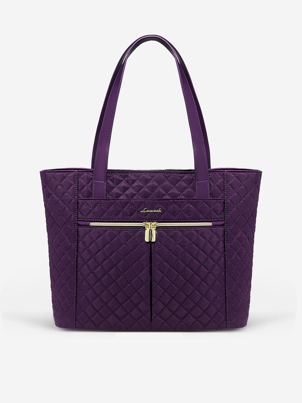 lovevook 2Pcs Diamond Quilted Tote Bag 15.6" 17"