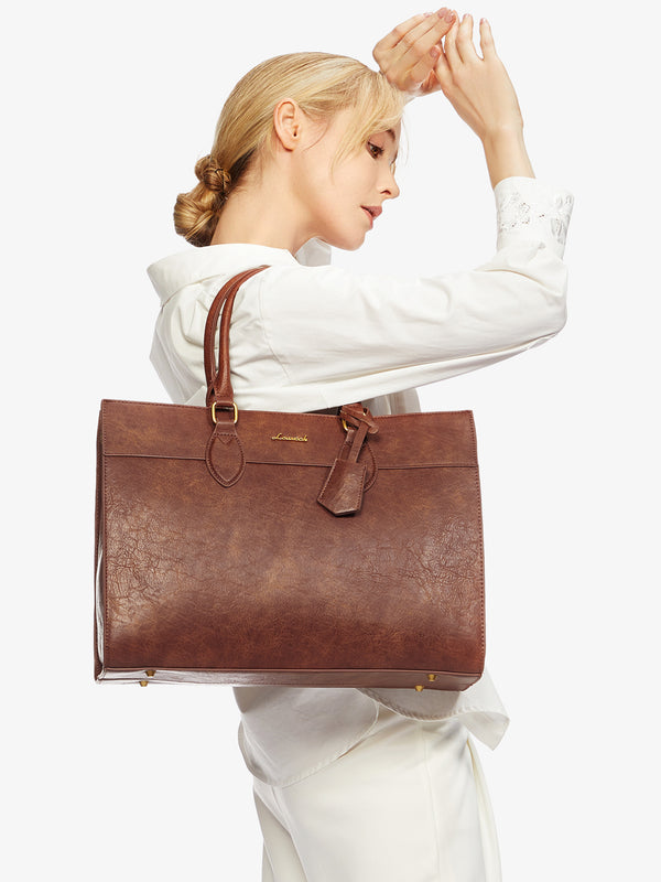 Lovevook 2Pcs Leather Computer Bag 15.6" 17.3"