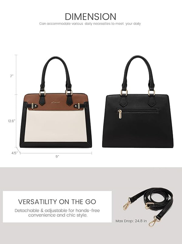 Lovevook 2Pcs Leather Handbag And Purse