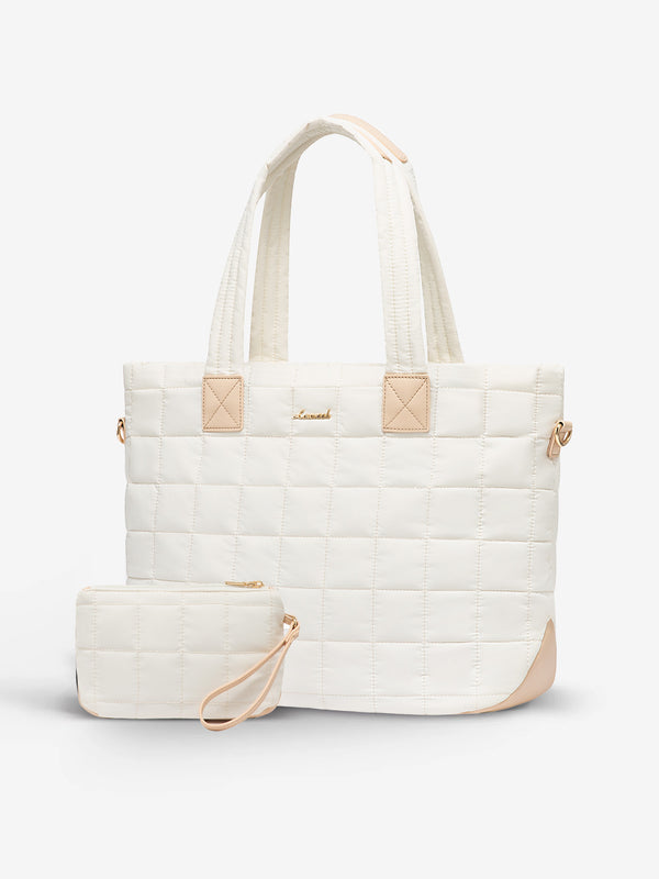 lovevook 2Pcs Lightweight Puffer Tote Bag 15.6" 17"