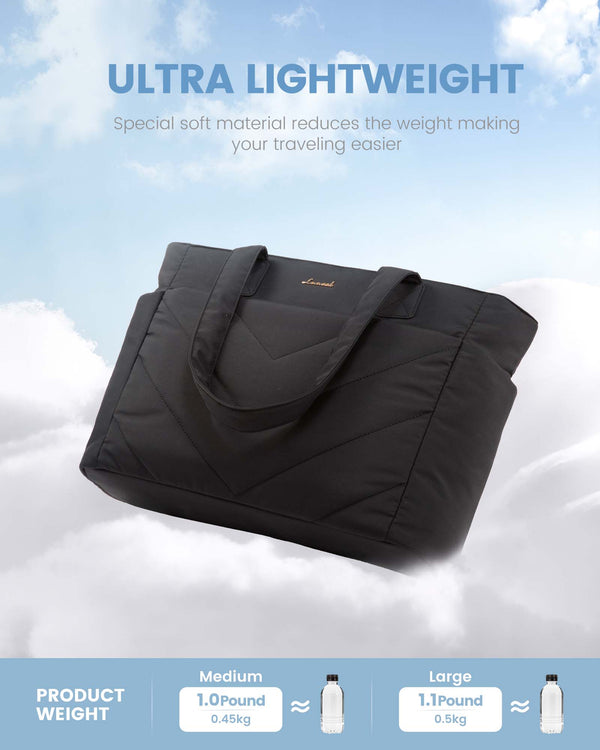 Lovevook 2Pcs Lightweight Puffy Tote Bag