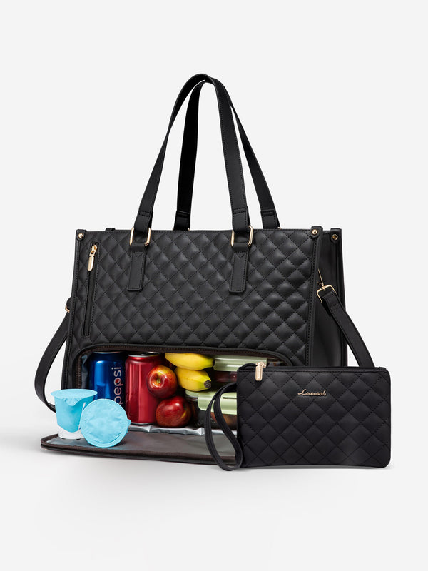 lovevook 2Pcs Lunch Tote Shoulder Bag 15.6"