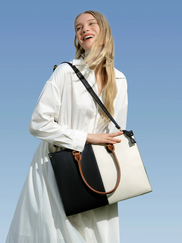 Lovevook 2Pcs Vintage Leather Laptop Bag 15.6"