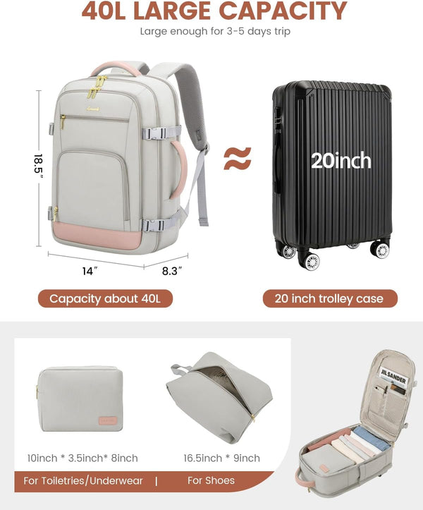 Lovevook 3Pcs/4Pcs Travel Backpack 40L/50L