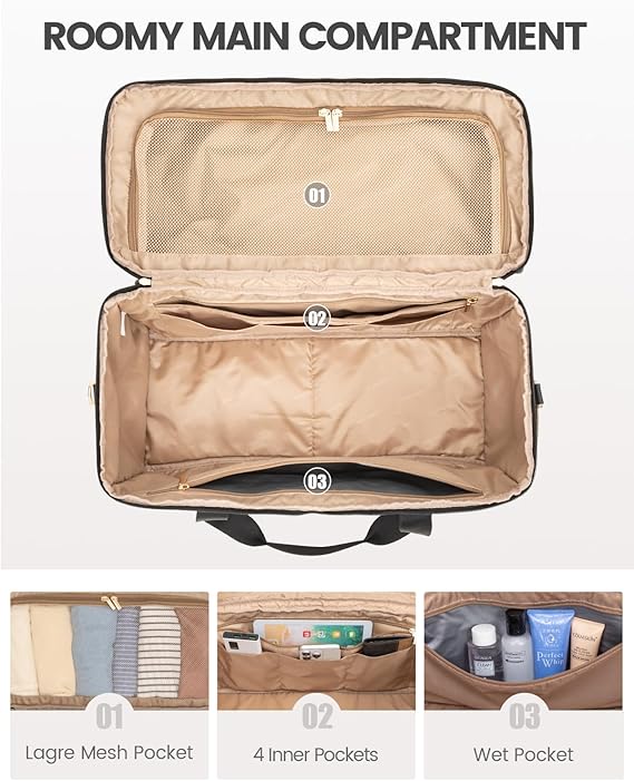 Lovevook 3Pcs Carry On Duffel Bag