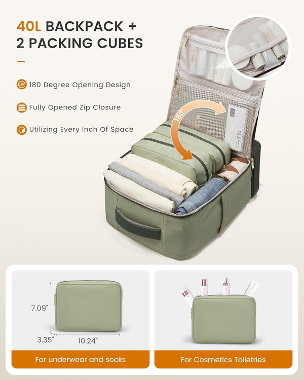 Lovevook 3Pcs Travel Backpack 40L 50L