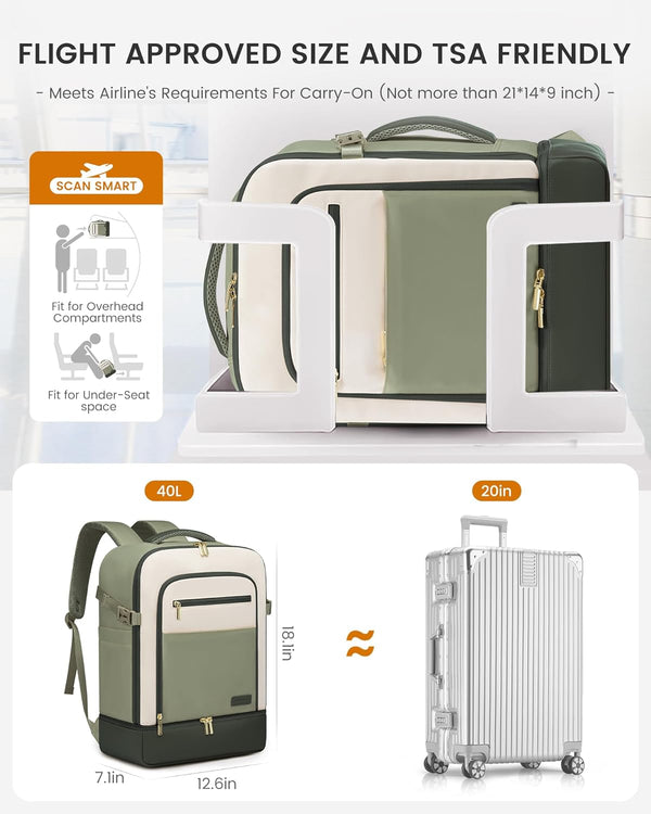 Lovevook 3Pcs Travel Backpack 40L 50L