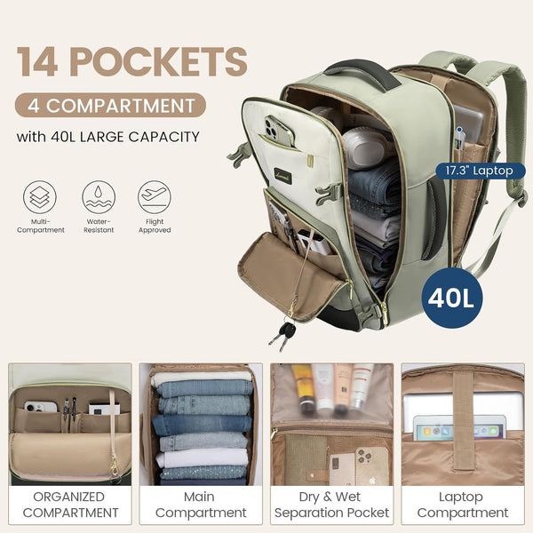 Lovevook 4Pcs Travel Backpack 40L 50L