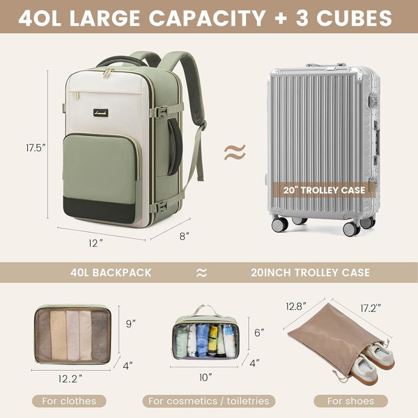 Lovevook 4Pcs Travel Backpack 40L 50L