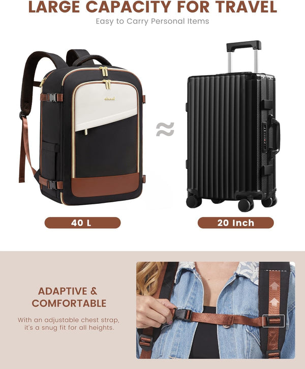 Lovevook 4Pcs Travel Backpack For Airplanes 40L