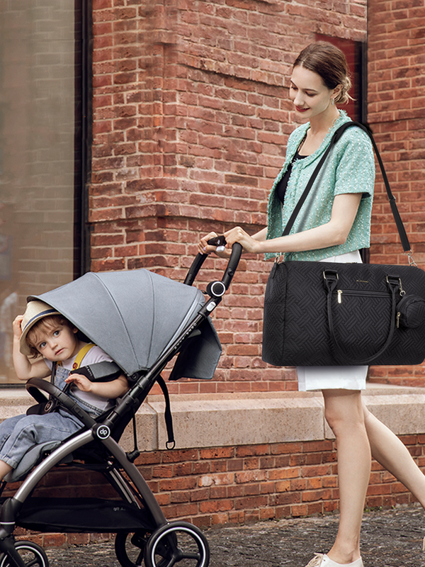 Lovevook 5Pcs Quilted Diaper Tote Bag