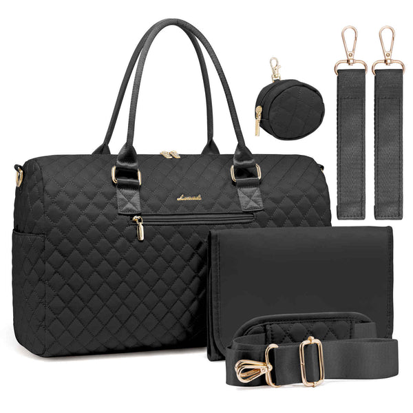 Lovevook 5Pcs Quilted Diaper Tote Bag
