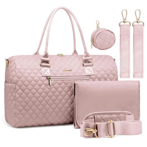 Lovevook 5Pcs Quilted Diaper Tote Bag