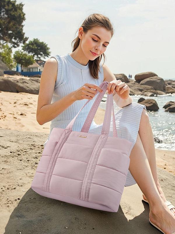 Lovevook Large Puffer Work Tote Bag 15.6" 17"
