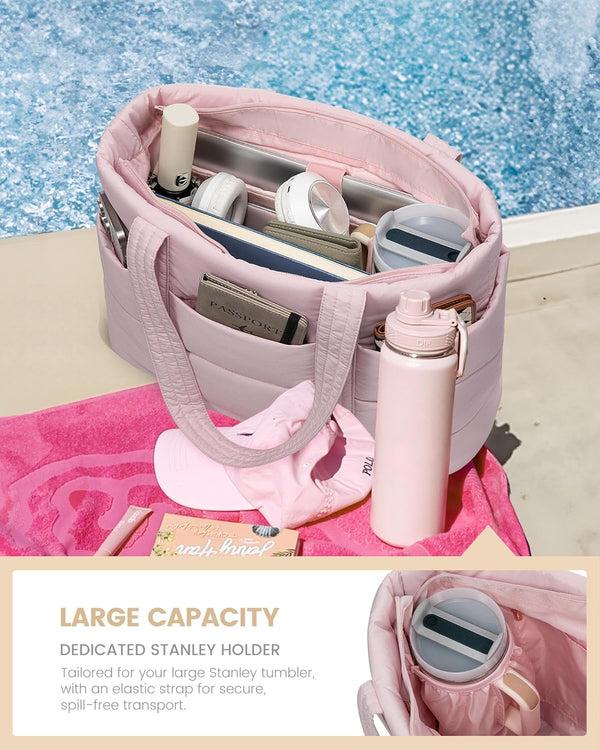 Lovevook Large Puffer Work Tote Bag 15.6" 17"