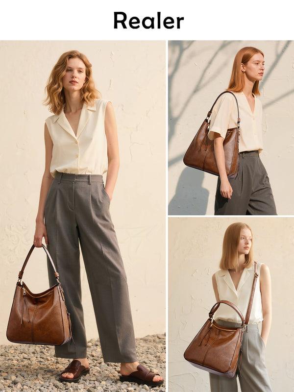 Lovevook Leather Laptop Tote 12.4" 15.2"